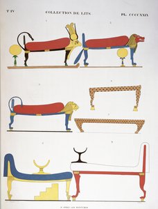 Collection de lits égyptiens anciens, 1839-45